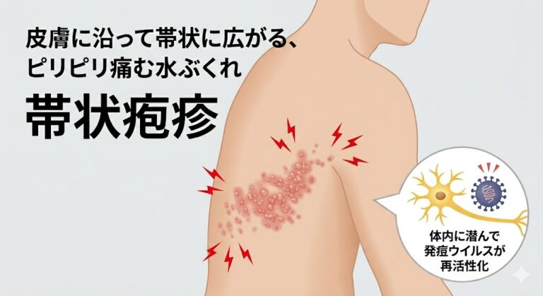 梅雨から夏にかけて要注意！帯状疱疹の初期症状と早期受診の重要性
