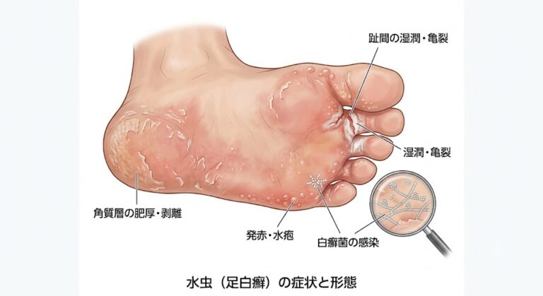 梅雨時期に悪化しやすい水虫・足白癬の原因と正しい治療法