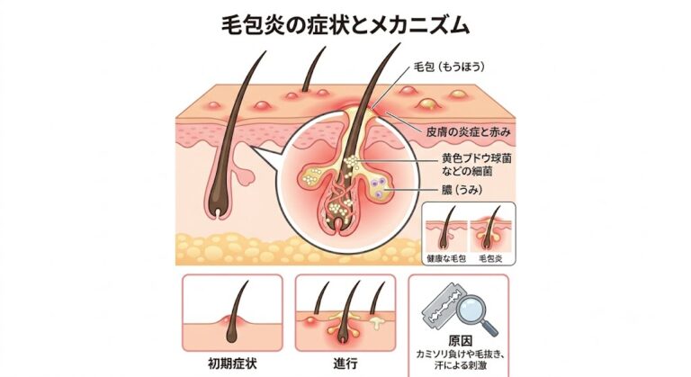 夏のレジャーで増える「毛嚢炎(もうのうえん)」の原因と皮膚科での正しい治療法〜ニキビとの見分け方も解説