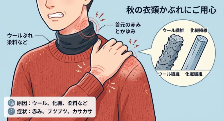 秋の衣替えで増える「衣類かぶれ」とは?ウール・化繊による接触性皮膚炎の症状と治療法