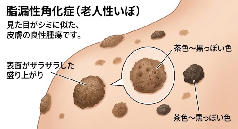 秋に増える「脂漏性角化症（老人性いぼ）」とは？見分け方と治療法を皮膚科医が解説