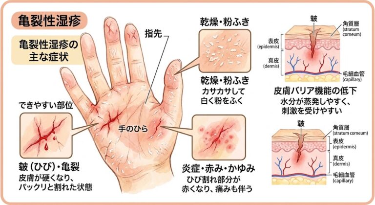 秋冬に悪化しやすい「亀裂性湿疹」とは?かかとや指先のひび割れを早めに治すポイント