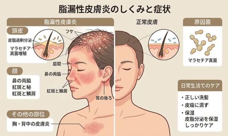 秋の乾燥・暖房シーズンに悪化しやすい「脂漏性皮膚炎」とは？原因・症状と皮膚科での治療法